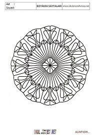 Mandala boyama sayfaları